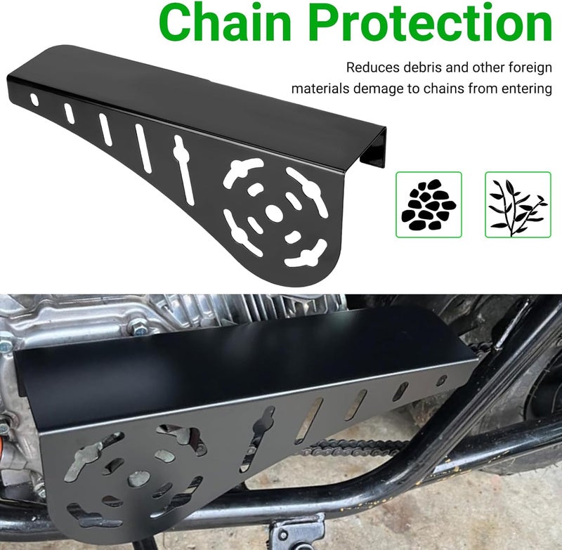 XIKOBY Mini Bike Chain Guard Clutch Cover Compatible with Predator 212cc 224cc 196cc 200cc Coleman CT200U CT200U-EX BT200X Baja Doodlebug DB30 GX160 GX200 Tilotson 212R Tecumseh Engine Minibike Parts - Image 3